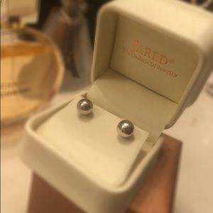 White gold stud ball earrings 8mm Jared Jewelry